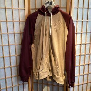 UO BDG Wine/Bord Full Zip Hoodie Men's Size Large